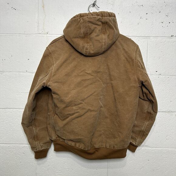 Y2K Carhartt Quilted Hooded Active Jacket “Brown” WJ130 - Picture 2 of 9